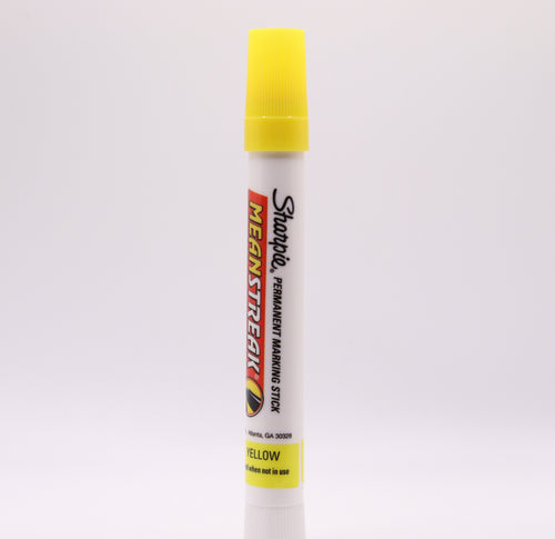 Mean Streak Industrial Marking Stick - Extra Bold White Marker For Wet, Oily & Dark Surfaces